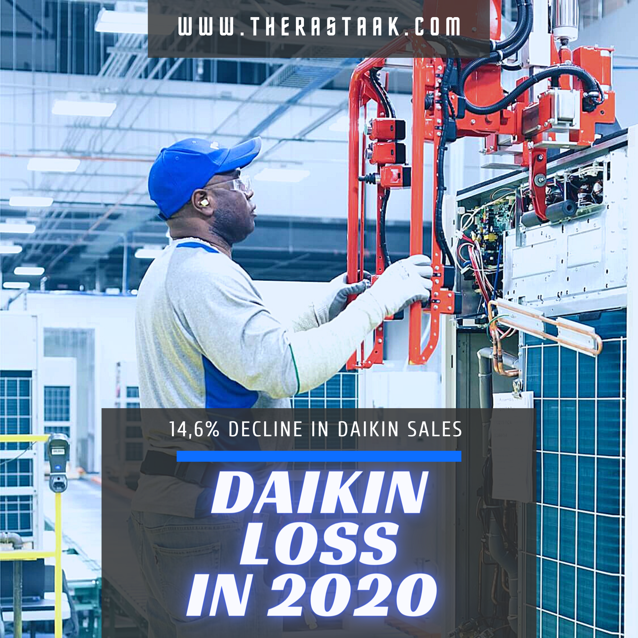 کاهش 14.6% فروش دایکین در سال 2020